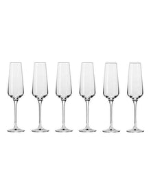 Avant Garde Champagne Flute 200ml Set of 6 in Clear