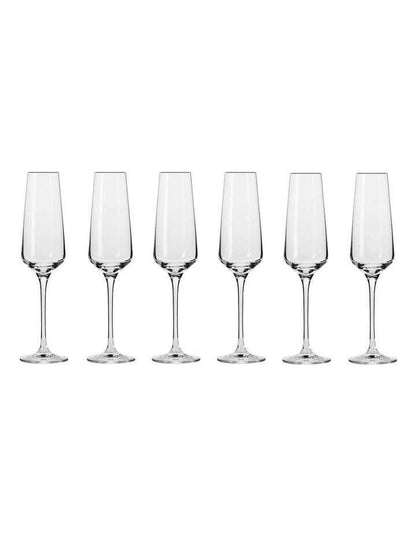 Avant Garde Champagne Flute 200ml Set of 6 in Clear