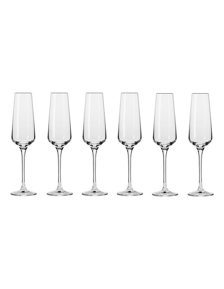 Avant Garde Champagne Flute 200ml Set of 6 in Clear