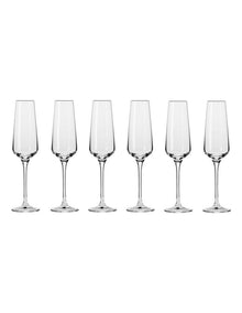 Avant Garde Champagne Flute 200ml Set of 6 in Clear