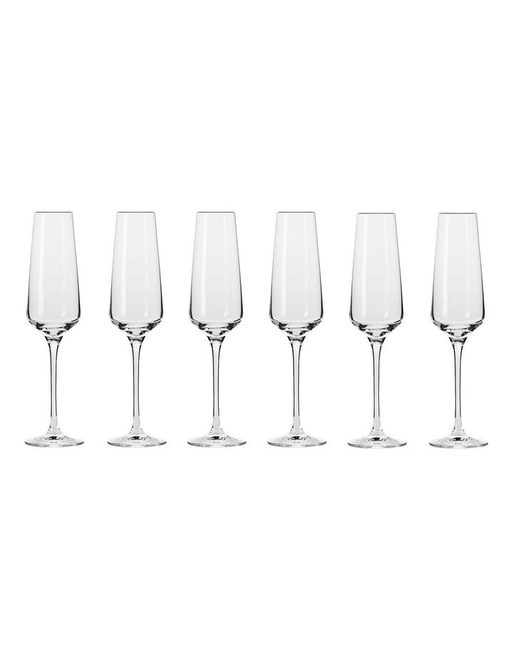 Avant Garde Champagne Flute 200ml Set of 6 in Clear