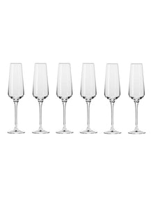 Avant Garde Champagne Flute 200ml Set of 6 in Clear