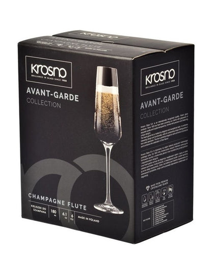 Avant Garde Champagne Flute 200ml Set of 6 in Clear