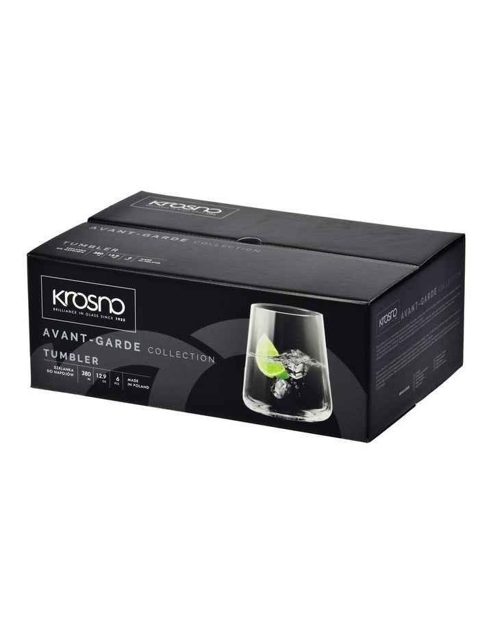 Avant Garde Tumbler Set 430ml 6 Piece Gift Boxed in Clear