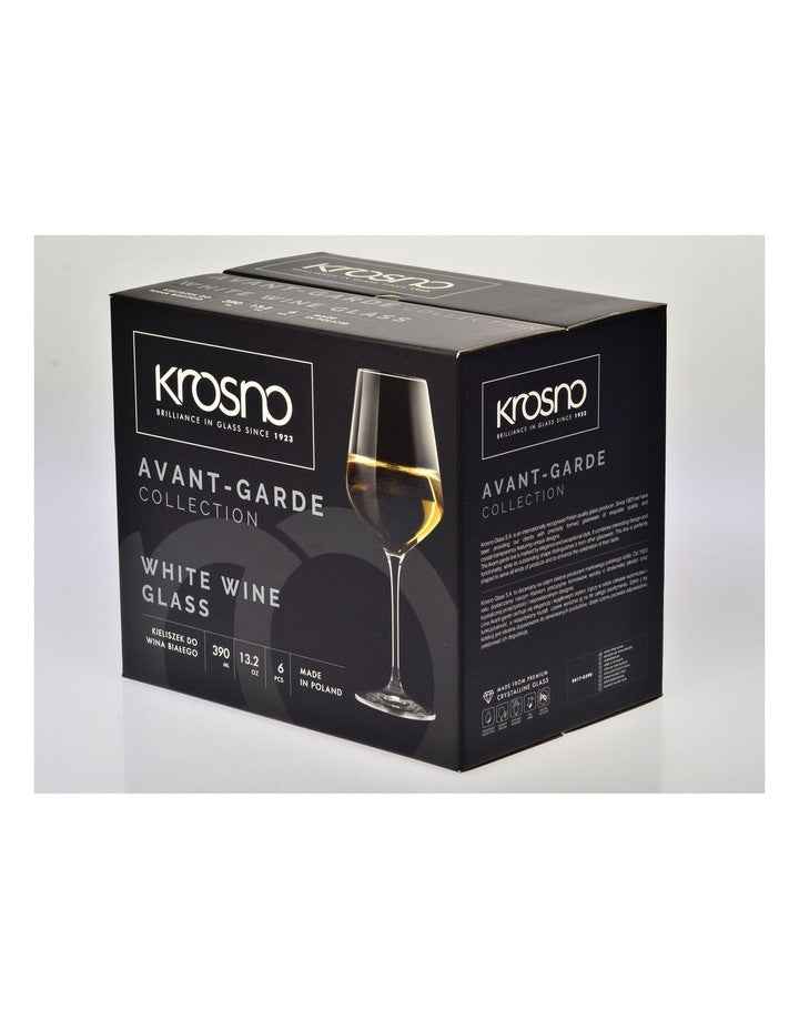 Avant Garde Wine Glass 450ml Set of 6 Gift Boxed Set in Clear