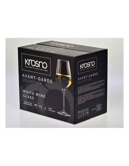 Avant Garde Wine Glass 450ml Set of 6 Gift Boxed Set in Clear