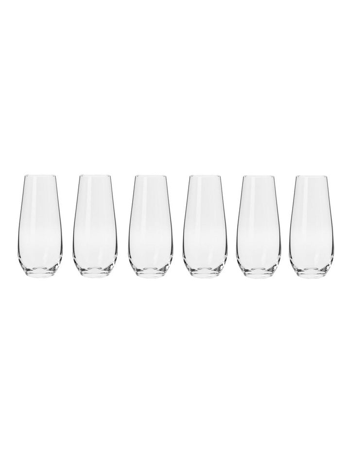 Harmony Stemless Flute Glasses 250ml Set of 6 Gift Boxed