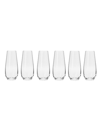 Harmony Stemless Flute Glasses 250ml Set of 6 Gift Boxed