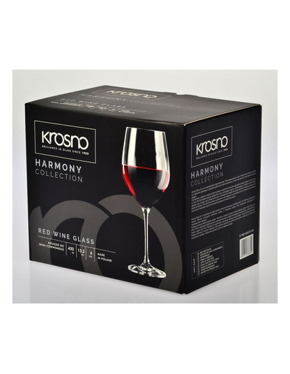 Harmony Wine Glass 530ml Set of 6 Gift Boxed Set in Clear