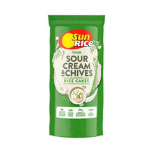 SUNRICE FLAVOURED RICE CAKES:SOUR CREAM CHIVE:.:160 GRAM