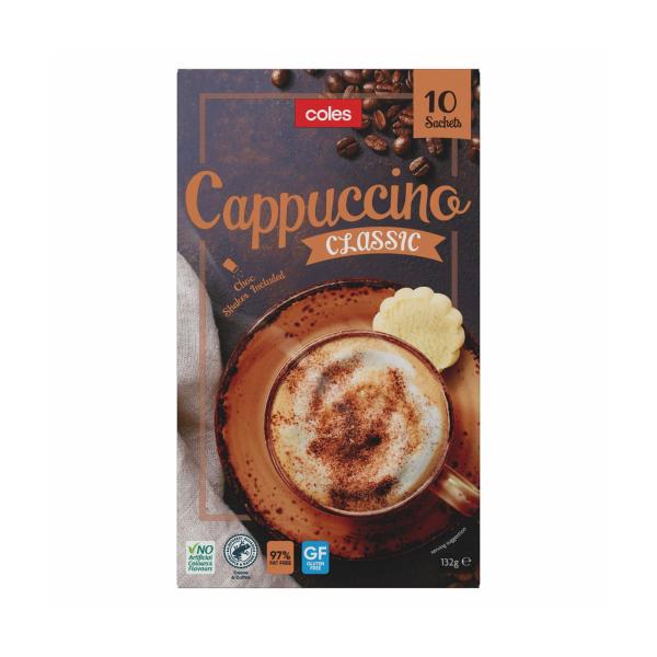 COLES COFFEE CAPPUCCINO 132GRAM