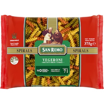 San Remo Spirals Vegeroni 375g