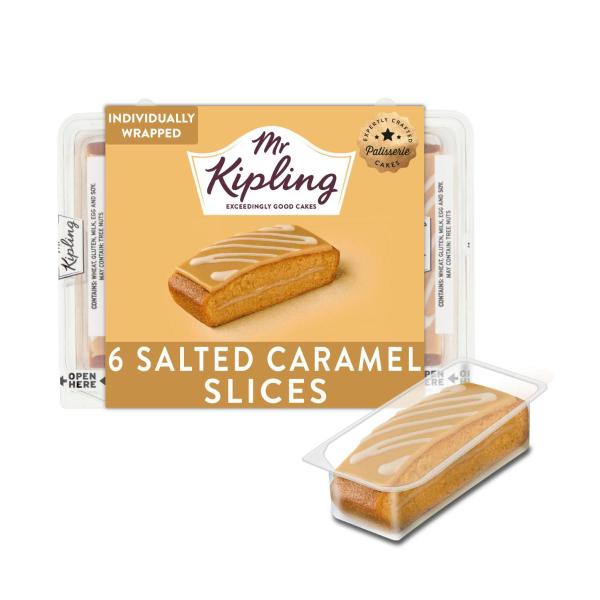 MR KIPLING SALTED CARAMEL CAKE SLICES 6 PACK 165G