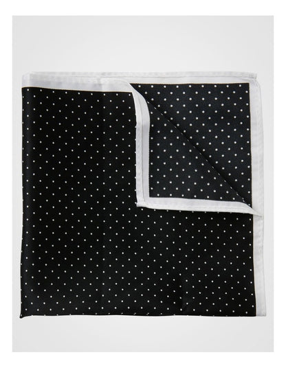 Black Dot Pocket Square