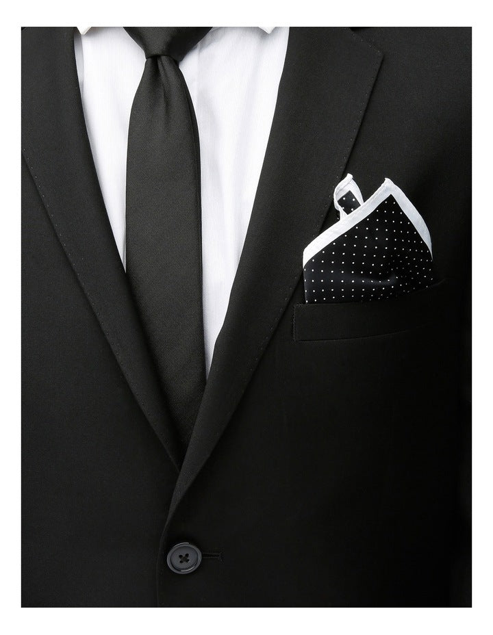 Black Dot Pocket Square