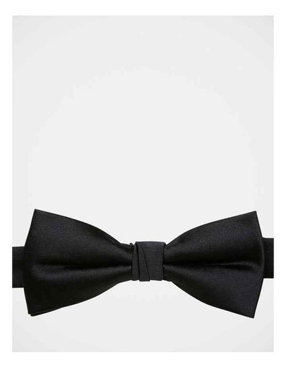 Solid Black Bow Tie in Black