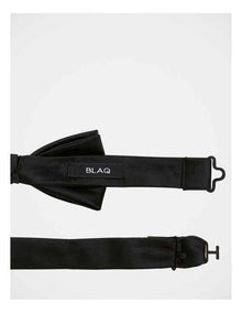 Solid Black Bow Tie in Black