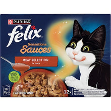 Felix Sensations Sauces Meat Selection Wet Cat Food 85g x 12 pack