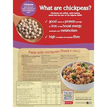 San Remo Pasta Chickpea Spirals 250g