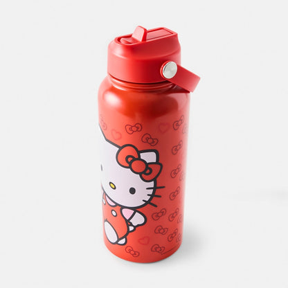 946ml Red Hello Kitty Stainless Steel Cylinder Drink Bottle