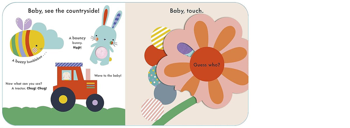 Baby Touch Peekaboo Touch and Feel (Board Book) from Lemon Ribbon Studio Interactive Kids Picture Book