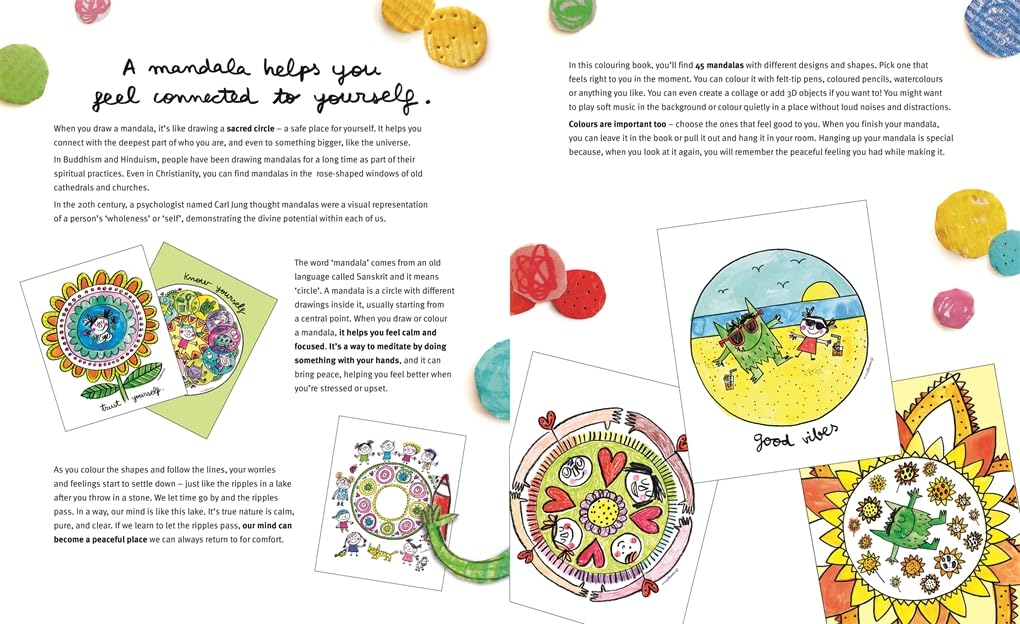 The Colour Monster Mindfulness Wellbeing Colouring Activity Book with 45 Mandalas to Color (Paperback) by Anna Llenas 5yrs+