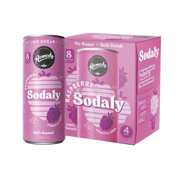 SODALY 4X250ML:RASPBERRY:.:1 LITRE