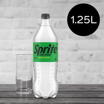 Sprite Zero Sugar Lemonade Soft Drink Bottle 1.25L