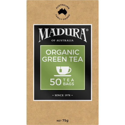 Madura Organic Green Tea Bags 50 Pack