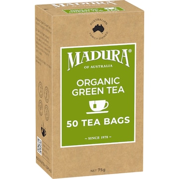 Madura Organic Green Tea Bags 50 pack