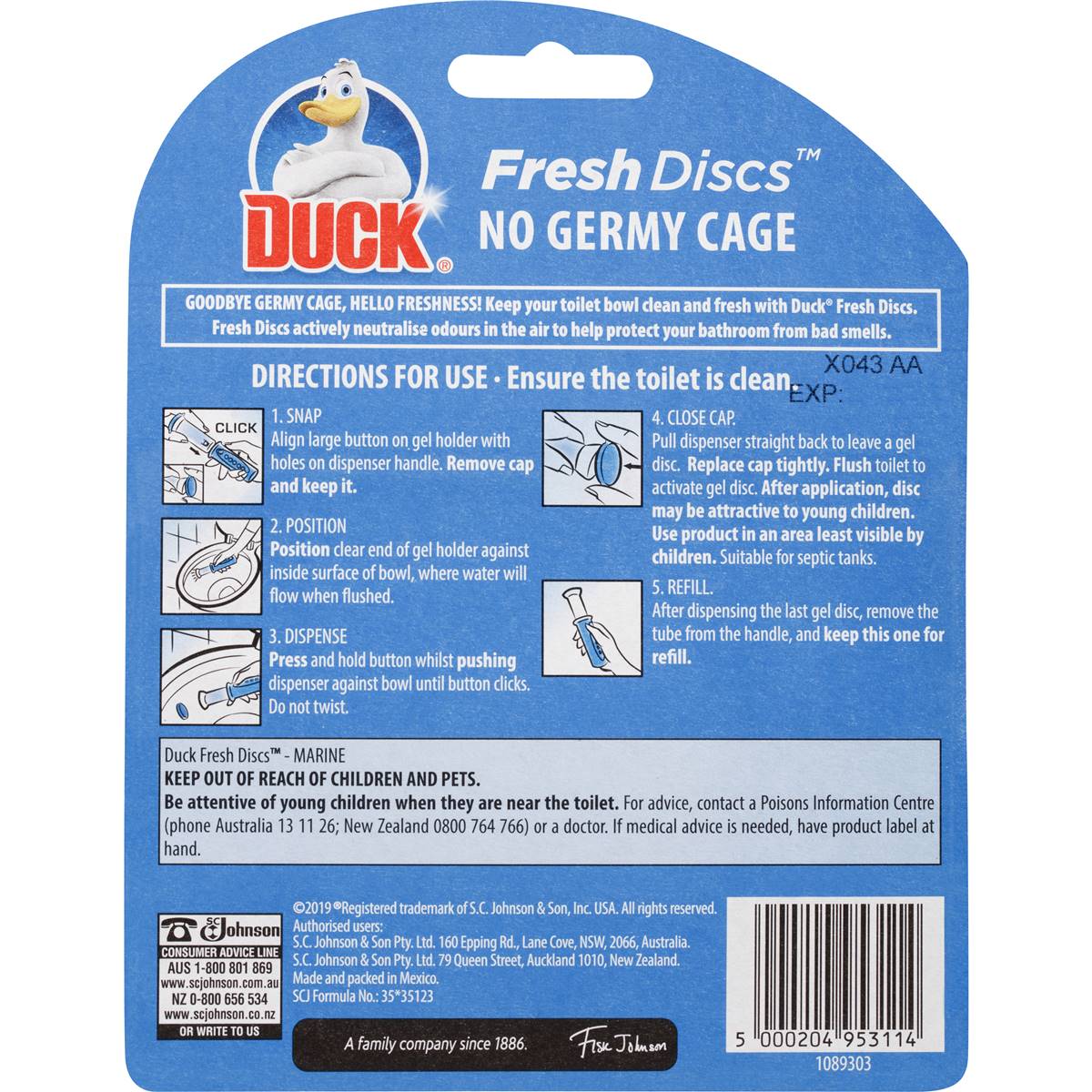 Duck Fresh Discs Toilet Cleaner Marine 36ml