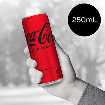 Coca-Cola Zero Sugar Soft Drink Mini Can 250mL