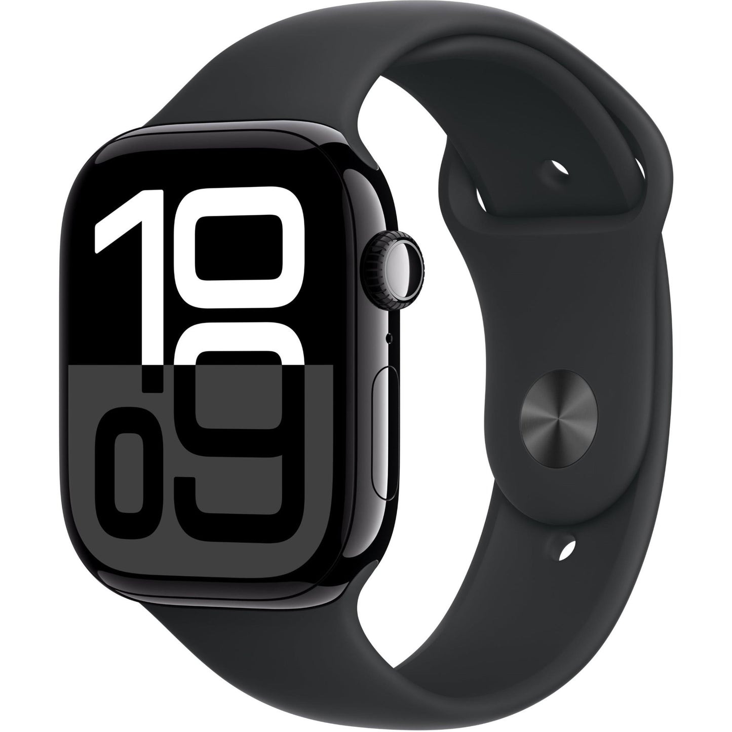Apple Watch Series 10 46mm Jet Black Aluminium Case GPS Sport Band (S/M) [Black]