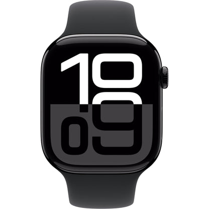 Apple Watch Series 10 46mm Jet Black Aluminium Case GPS Sport Band (S/M) [Black]