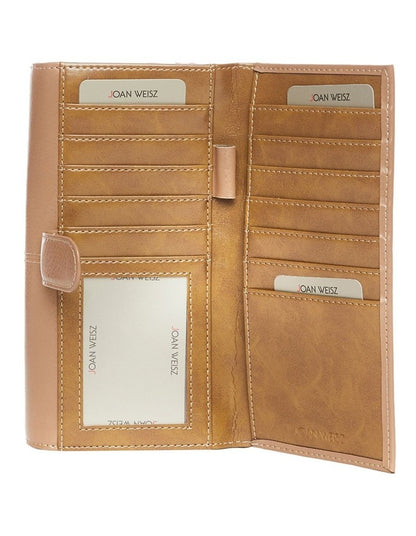 Dakota Flap Over Wallet in Taupe