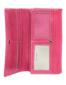 Dakota Flap Over Wallet in Pink