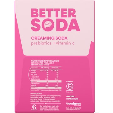 Nexba Better Creaming Soda 330mL x 4 pack