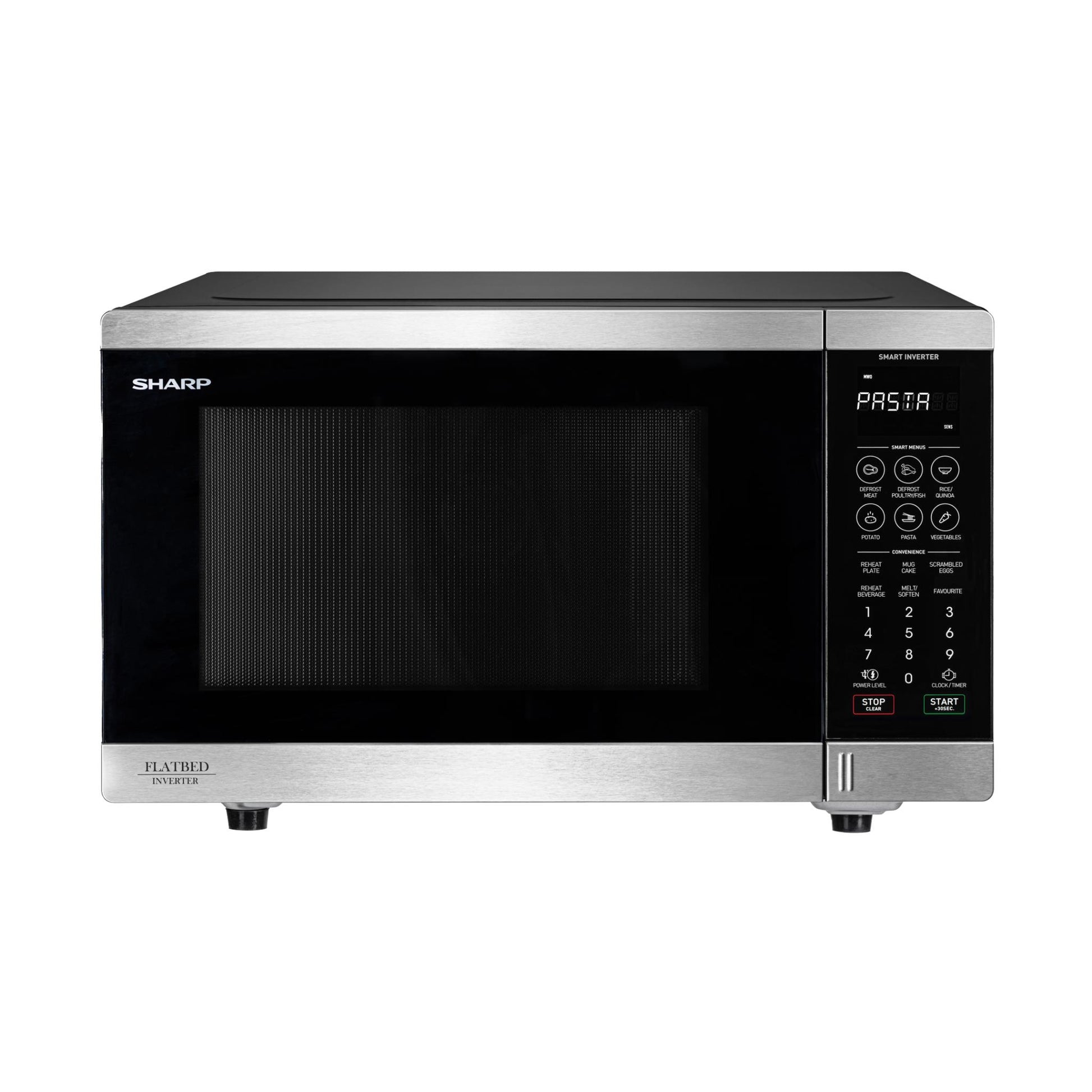 Sharp SM327FHS 32L 1200W Flatbed Microwave (Stainless Steel)