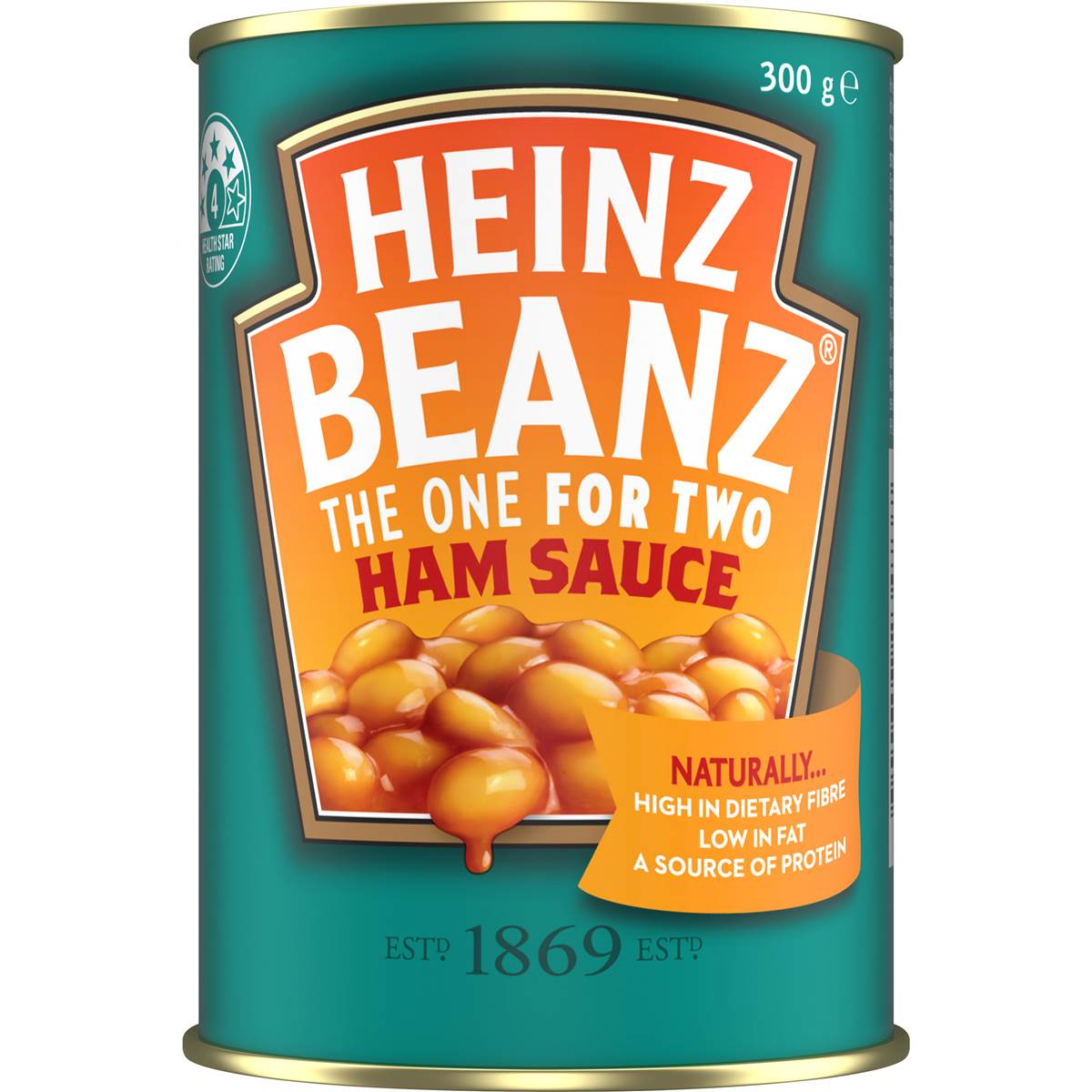 Heinz Beanz Canned Baked Beans In Ham Sauce 300g