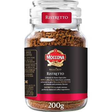 Moccona Freeze Dried Instant Coffee Specialty Blend Ristretto 200g