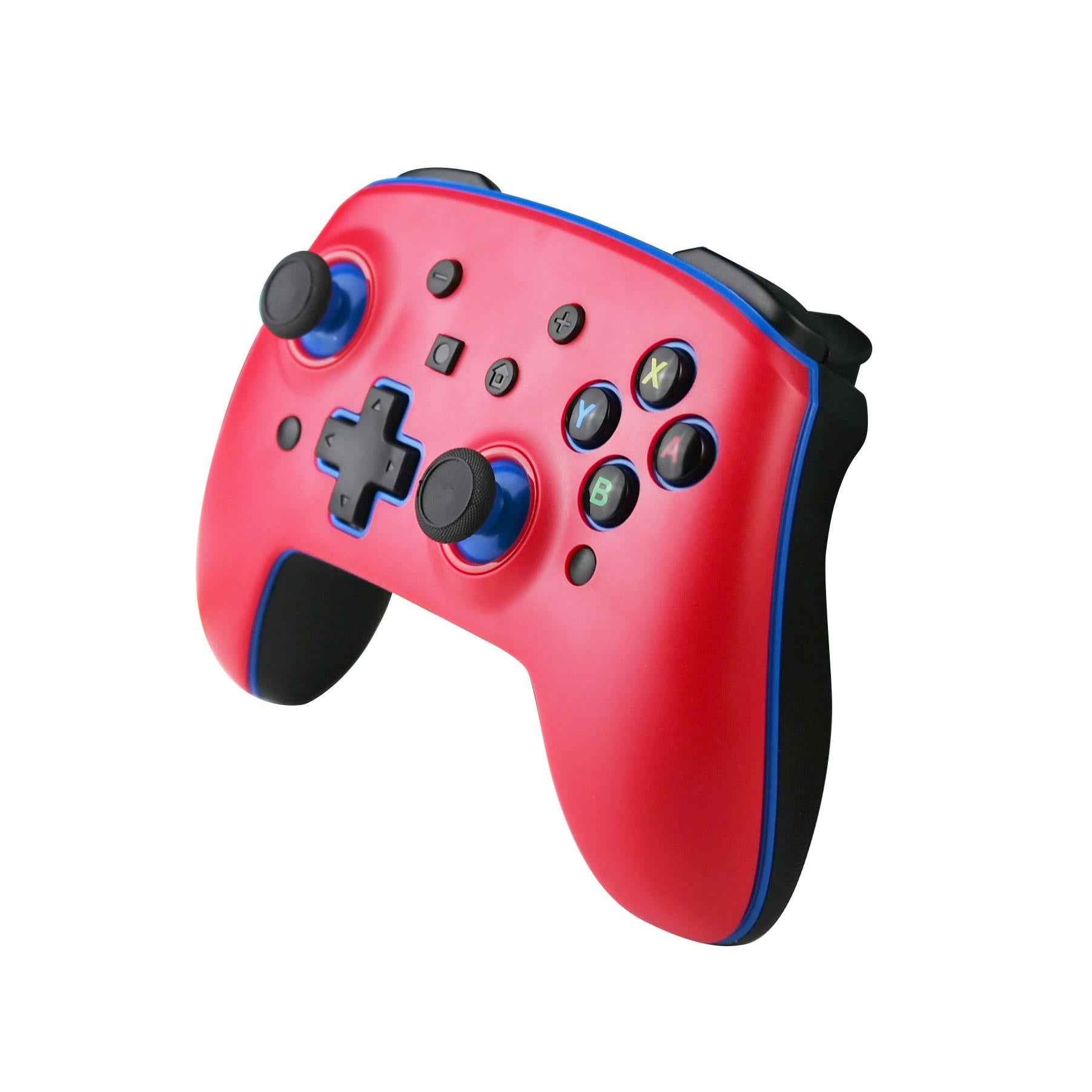 3rd Earth Wireless Controller for Switch with interchangeable face plate (Blue and Red)