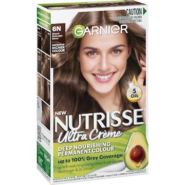 Garnier Nutrisse Hair Colour 6N Nude Light Brown each