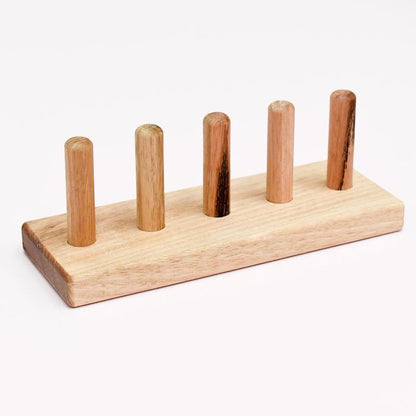 Tara Treasures Australian Hardwood Finger Puppet Stand (5 rods) Best Seller 3yrs+