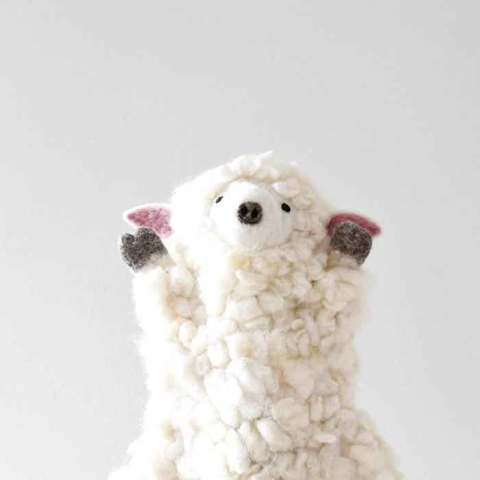 Tara Treasures Felt Lamb Hand Puppet Pretend & Imaginative Play Farm Animal Toys Retired 3yrs+