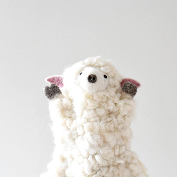 Tara Treasures Felt Lamb Hand Puppet Pretend & Imaginative Play Farm Animal Toys Retired 3yrs+