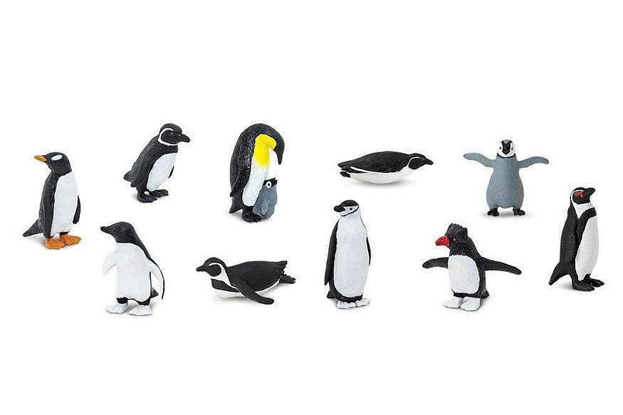 Tube of 10 Penguins Animal Figurines Montessori Language Learning Ocean Figurines by Safari Ltd Toob Range 3yrs+