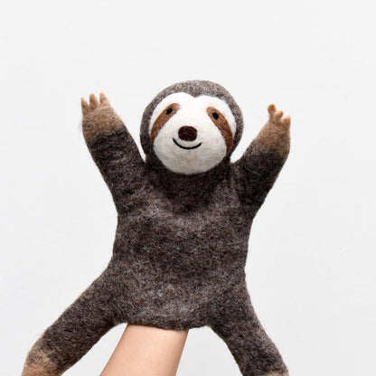Tara Treasures Felt Sloth Hand Puppet Pretend & Imaginative Play Toys Retired 3yrs+
