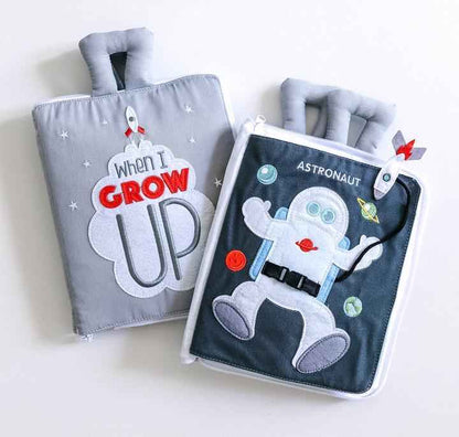 When I Grow Up Fabric Activity Book by Curious Columbus Kids Travel Toys Interactive Book Best Seller 3yrs+