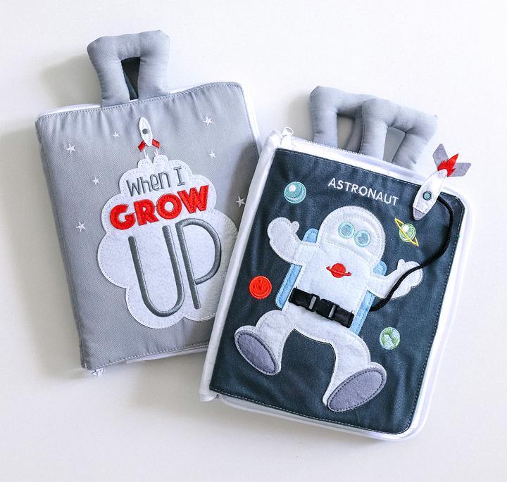 When I Grow Up Fabric Activity Book by Curious Columbus Kids Travel Toys Interactive Book Best Seller 3yrs+