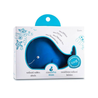CaaOcho Natural Rubber Blue Whale Ocean Baby Bath Toys Baby Gifts Idea 0m+